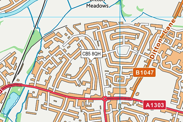 CB5 8QH map - OS VectorMap District (Ordnance Survey)