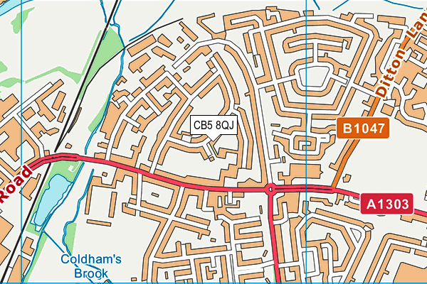 CB5 8QJ map - OS VectorMap District (Ordnance Survey)