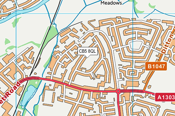 CB5 8QL map - OS VectorMap District (Ordnance Survey)