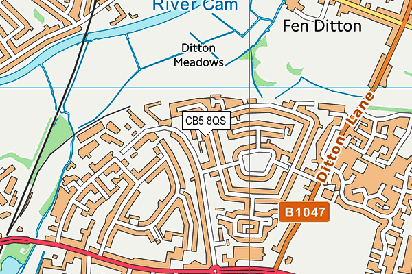 CB5 8QS map - OS VectorMap District (Ordnance Survey)