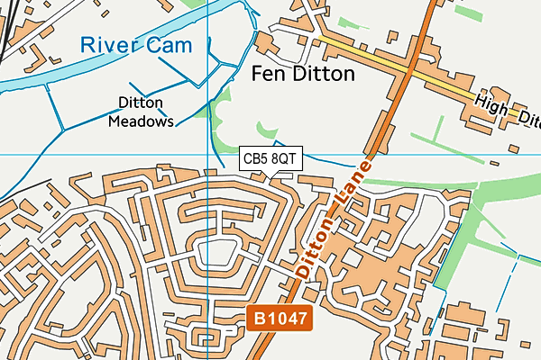 CB5 8QT map - OS VectorMap District (Ordnance Survey)