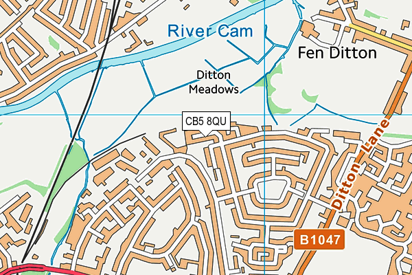 CB5 8QU map - OS VectorMap District (Ordnance Survey)