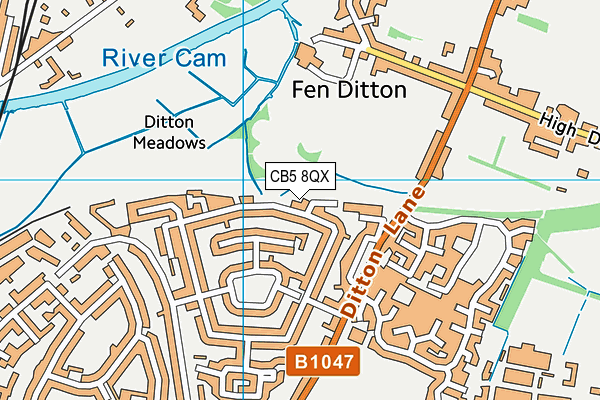 CB5 8QX map - OS VectorMap District (Ordnance Survey)