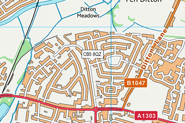 CB5 8QZ map - OS VectorMap District (Ordnance Survey)