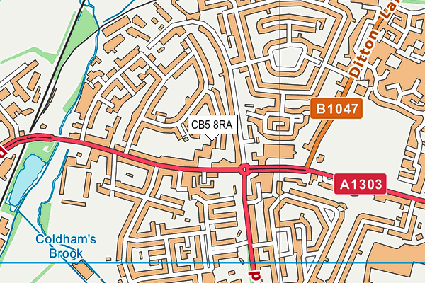 CB5 8RA map - OS VectorMap District (Ordnance Survey)