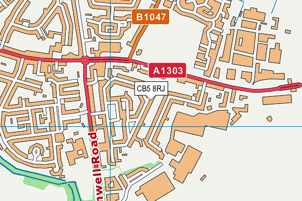 CB5 8RJ map - OS VectorMap District (Ordnance Survey)