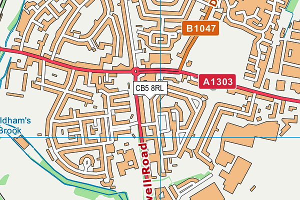 CB5 8RL map - OS VectorMap District (Ordnance Survey)