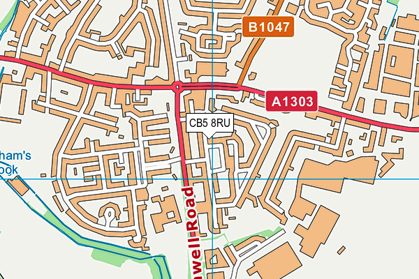 CB5 8RU map - OS VectorMap District (Ordnance Survey)