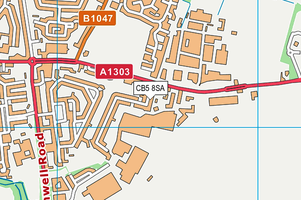 CB5 8SA map - OS VectorMap District (Ordnance Survey)