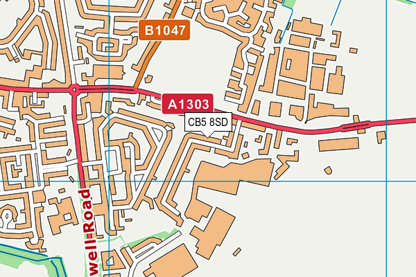 CB5 8SD map - OS VectorMap District (Ordnance Survey)