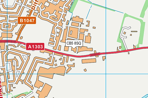 CB5 8SQ map - OS VectorMap District (Ordnance Survey)