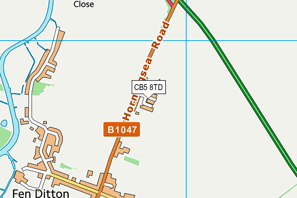 CB5 8TD map - OS VectorMap District (Ordnance Survey)