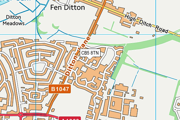 CB5 8TN map - OS VectorMap District (Ordnance Survey)