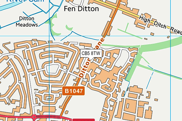 CB5 8TW map - OS VectorMap District (Ordnance Survey)