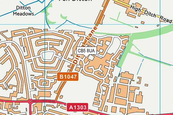 CB5 8UA map - OS VectorMap District (Ordnance Survey)