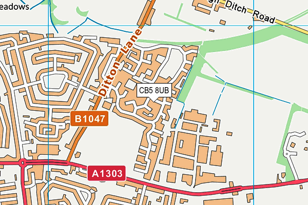 CB5 8UB map - OS VectorMap District (Ordnance Survey)