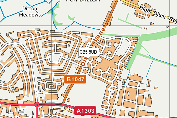 CB5 8UD map - OS VectorMap District (Ordnance Survey)