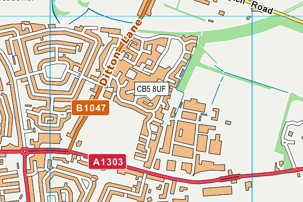 CB5 8UF map - OS VectorMap District (Ordnance Survey)