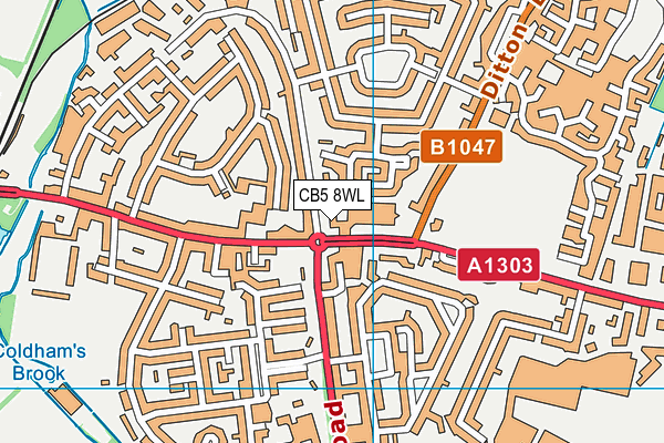 CB5 8WL map - OS VectorMap District (Ordnance Survey)