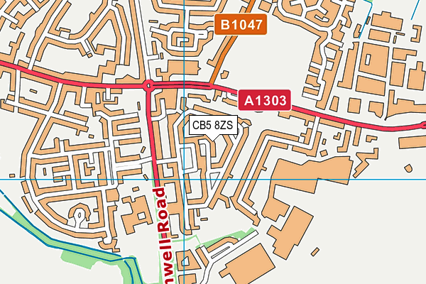 CB5 8ZS map - OS VectorMap District (Ordnance Survey)