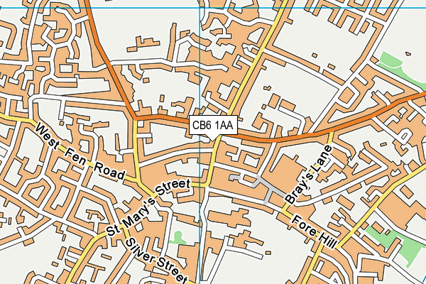 West End Fitness Centre (Closed) map (CB6 1AA) - OS VectorMap District (Ordnance Survey)