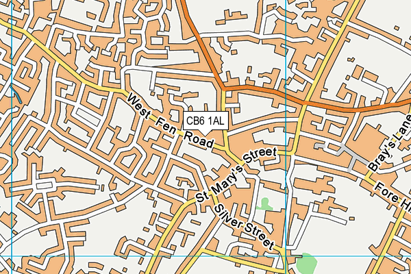 CB6 1AL map - OS VectorMap District (Ordnance Survey)