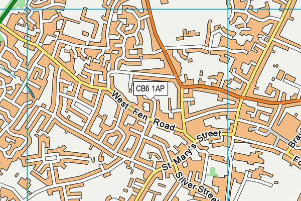 CB6 1AP map - OS VectorMap District (Ordnance Survey)