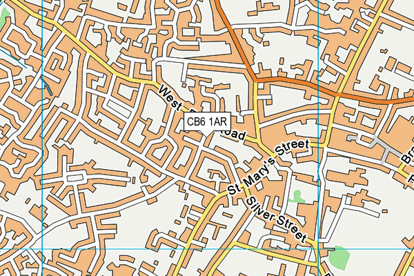 CB6 1AR map - OS VectorMap District (Ordnance Survey)