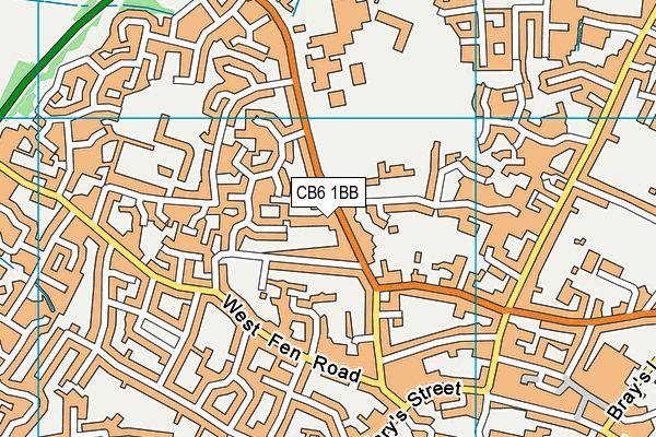 CB6 1BB map - OS VectorMap District (Ordnance Survey)