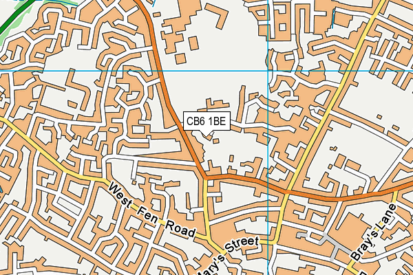 CB6 1BE map - OS VectorMap District (Ordnance Survey)