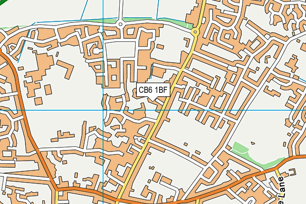 CB6 1BF map - OS VectorMap District (Ordnance Survey)