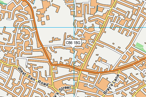 CB6 1BG map - OS VectorMap District (Ordnance Survey)