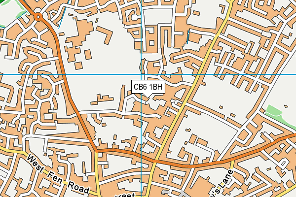 CB6 1BH map - OS VectorMap District (Ordnance Survey)