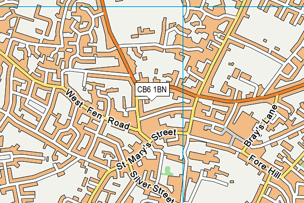 CB6 1BN map - OS VectorMap District (Ordnance Survey)