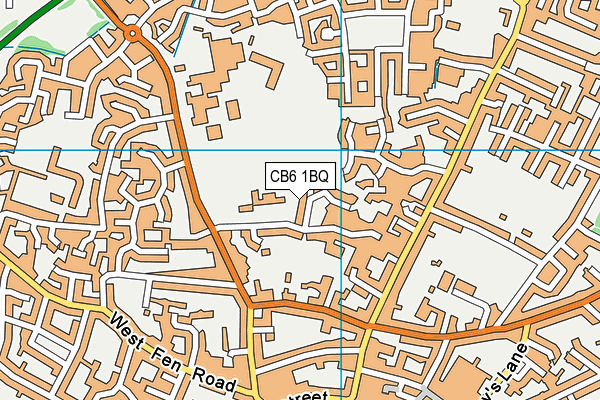 CB6 1BQ map - OS VectorMap District (Ordnance Survey)