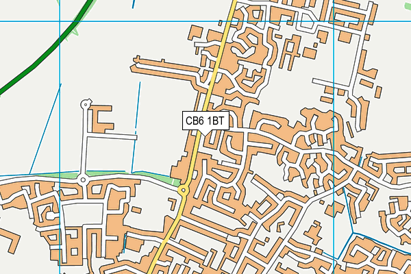 CB6 1BT map - OS VectorMap District (Ordnance Survey)