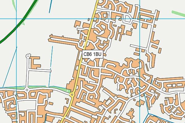 CB6 1BU map - OS VectorMap District (Ordnance Survey)