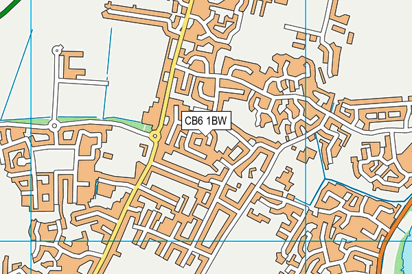 CB6 1BW map - OS VectorMap District (Ordnance Survey)