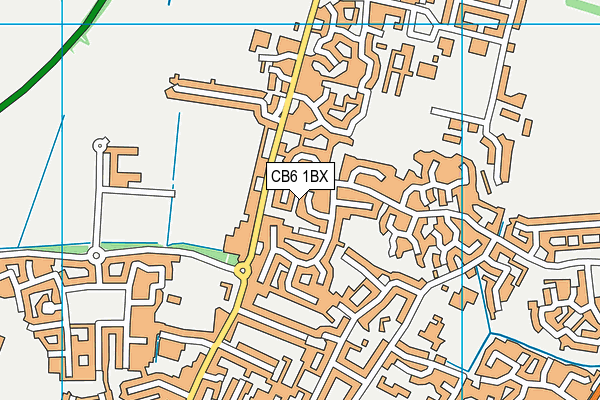 CB6 1BX map - OS VectorMap District (Ordnance Survey)