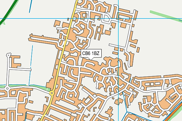 CB6 1BZ map - OS VectorMap District (Ordnance Survey)