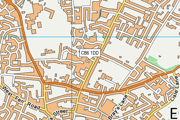 CB6 1DD map - OS VectorMap District (Ordnance Survey)