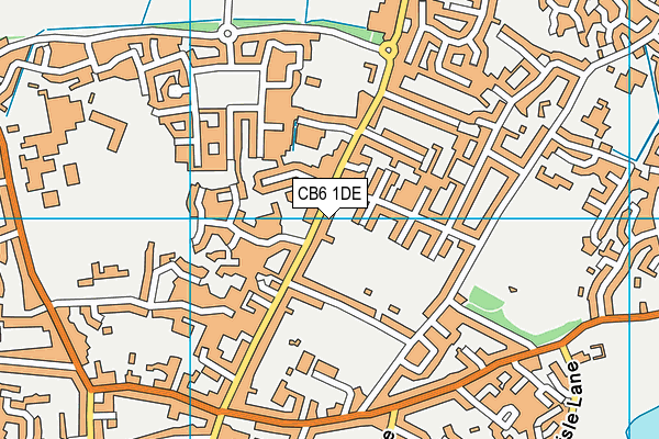 CB6 1DE map - OS VectorMap District (Ordnance Survey)