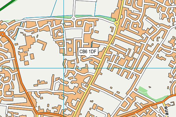 CB6 1DF map - OS VectorMap District (Ordnance Survey)
