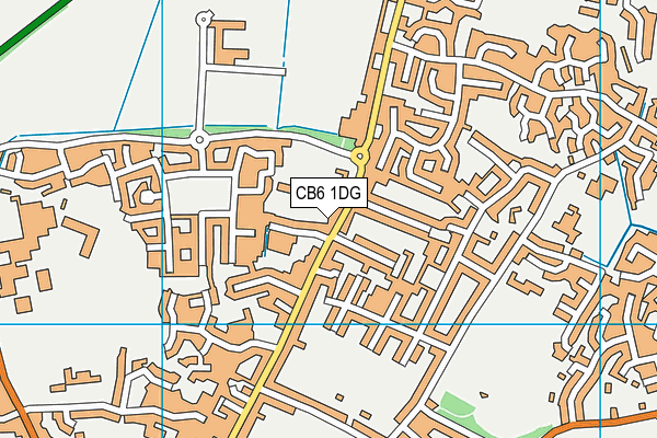 CB6 1DG map - OS VectorMap District (Ordnance Survey)