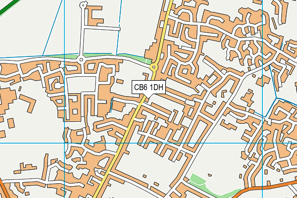 CB6 1DH map - OS VectorMap District (Ordnance Survey)