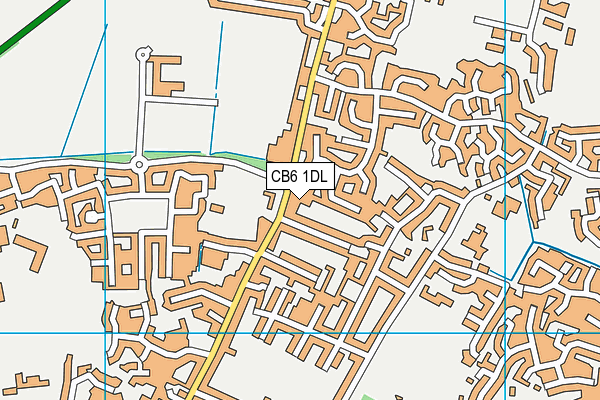 CB6 1DL map - OS VectorMap District (Ordnance Survey)