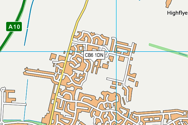 CB6 1DN map - OS VectorMap District (Ordnance Survey)