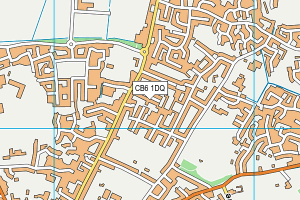 CB6 1DQ map - OS VectorMap District (Ordnance Survey)