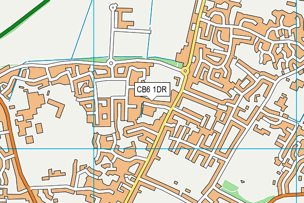 CB6 1DR map - OS VectorMap District (Ordnance Survey)