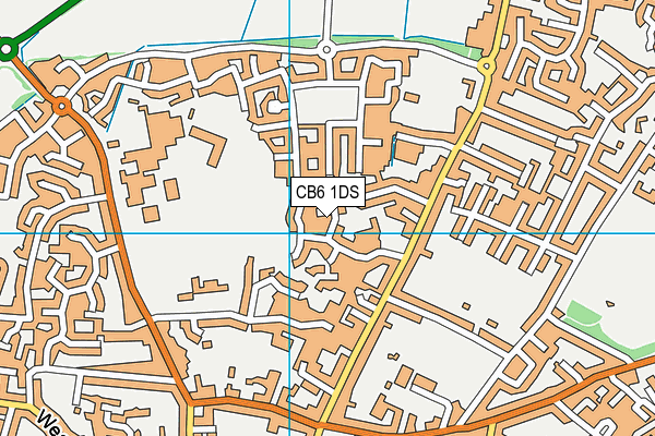 CB6 1DS map - OS VectorMap District (Ordnance Survey)